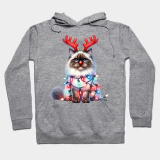 Christmas Red Nose Birman Cat Hoodie